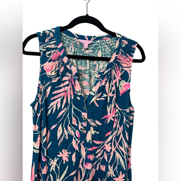 Lilly Pulitzer Essie Maxi in in Tidal Wave It's Prime Time Size L - Picture 2 of 4
